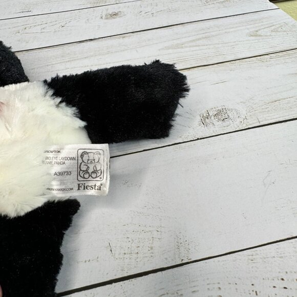 Aurora World Realistic Panda 10" Plush Stuffed Animal Black White Laying Down - Picture 7 of 7